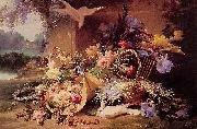 Eugene Bidau Still Life with Flowers Spain oil painting reproduction